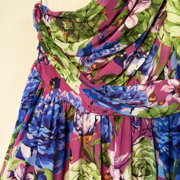 ChicMe Vibrant Floral Maxi Dress in Purple, Pink, and Blue - Picture 5 of 6